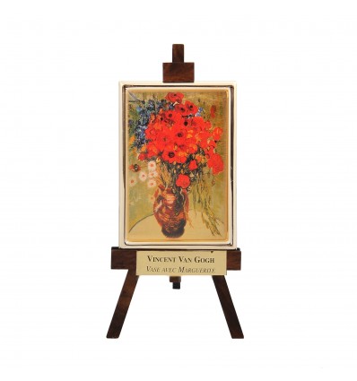 Sevalet "Vaza cu margarete" Van Gogh - foita de aur 23kt