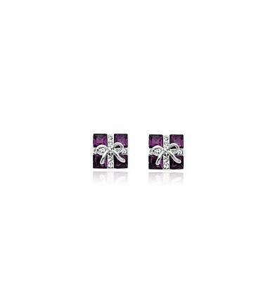 Happy Gifts - Cercei cu cristale austriece violet