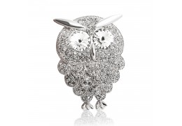 Crystal Owl - brosa cu cristale Swarovski