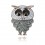 Crystal Owl - brosa cu cristale Swarovski