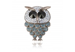 Crystal Owl - brosa cu cristale Swarovski