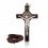 Crucifix metalic pe foita de argint