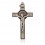 Crucifix metalic pe foita de argint