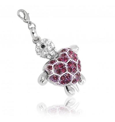 Happy turtle -  breloc cu cristale Swarovski