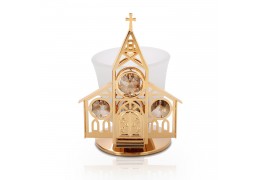 Candela - Biserica placata cu aur 24k si decorata cu cristale Swarovski
