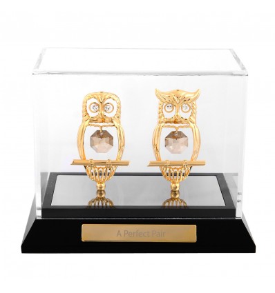 Bufnite cu cristale Swarovski in caseta