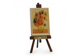 Tablou sevalet "Floarea soarelui" Van Gogh -  pe foita de aur de 23 Kt