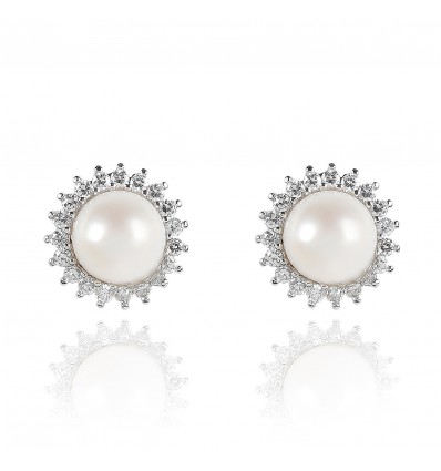 Magic Pearl - Cercei cu perla si cristale - PARURE MILANO