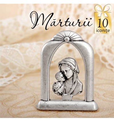 Statuete argintate - oferta de 10 marturii de nunta