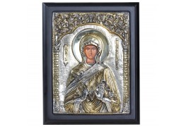 Sf. Parascheva - Icoana lucrata in argint 925 si aur 24K