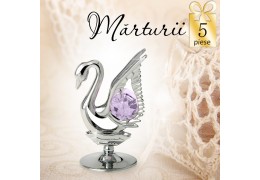 Lebada cu cristale Swarovski - oferta de 5 marturii nunta