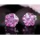 Cercei Flower Cut Pink Sapphire Studs made with Swarovski Elements