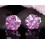 Cercei Flower Cut Pink Sapphire Studs made with Swarovski Elements