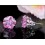 Cercei Flower Cut Pink Sapphire Studs made with Swarovski Elements