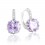 Cercei Lilac Purple Sapphire cu cristale cubic zirconia