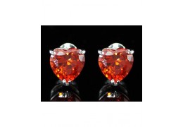 Cercei cu cristal " Red Heart"