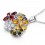 Colier din argint 925 Multicolor Simulated Topaz Flower