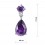 Cercei din argint 925 Simulated Purple Sapphire