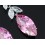 Cercei Pink Simulated Sapphire Leaves