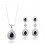 Set de colier si cercei cu cristale cubic zirconia - Glamour Safir