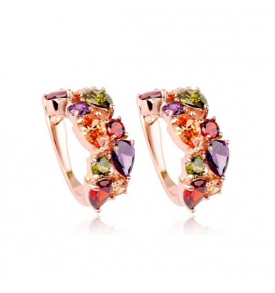 Cercei cu cristale cubic zirconia si Swarovski
