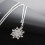 Colier cu cristale Swarovski Elements placat cu platina -  "Fulg de nea"