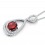 Colier din argint rodiat cu cristal Cubic Zirconia - "Royal Red"