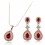 Set de colier si cercei cu cristale cubic zirconia - Glamour Ruby