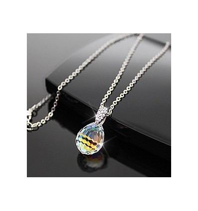 Colier cu cristal Swarovski Elements "Pure Aqua"