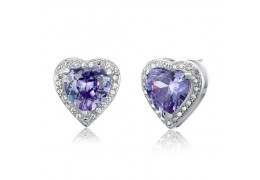 Cercei din argint 925 "Simulated Purple Sapphire"