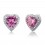 Cercei din argint 925 "Simulated Pink Sapphire"