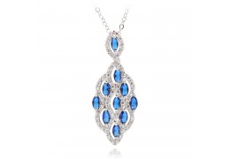 Colier cu cristale Swarovski - "Oscar Blue" - PARURE MILANO