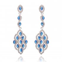 Cercei cu cristale Swarovski - "Oscar Blue" - PARURE MILANO