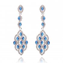 Cercei cu cristale Swarovski - "Oscar Blue" - PARURE MILANO