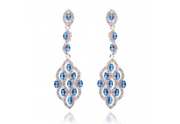 Cercei cu cristale Swarovski - "Oscar Blue" - PARURE MILANO