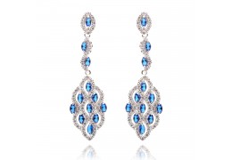 Cercei cu cristale Swarovski - "Oscar Blue" - PARURE MILANO