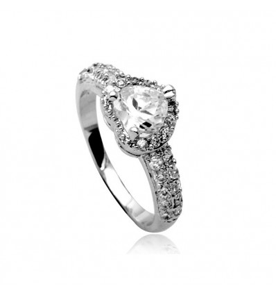 Inel cu cristale cubic zirconia - "True Romance"