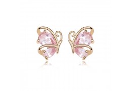 Cercei Placati cu aur - "Delicate Pink"