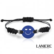 Bratara cu ceramica, argint si cristale Swarovski - "Share a Happy Feeling""
