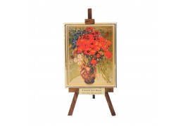 "Vaza cu margarete si maci" -  Vincent Van Gogh - Litografie pe foita de aur