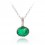 Colier cu cristale Swarovski "Lovely Emerald" - PARURE Milano