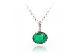 Colier cu cristale Swarovski "Lovely Emerald" - PARURE Milano