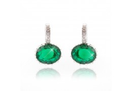 Cercei cu cristale Swarovski "Lovely Emerald" - PARURE Milano