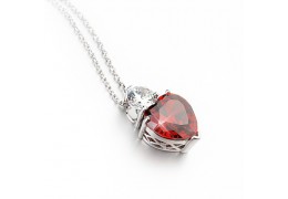 Pandantiv din argint cu cristale Swarovski Elements - "Heart of Love"