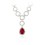Colier cu cristale Swarovski - PARURE Milano "Chianti Red"