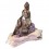 Statueta din bronz pe suport din ametist - "Doamna cu palarie"