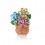 Brosa - pin "Crystal Flowers Pot"