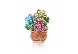 Brosa - pin "Crystal Flowers Pot"