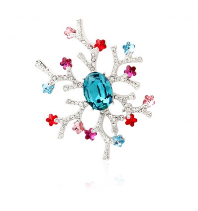 Brosa cu cristale Swarovski - "Spring Blossom"