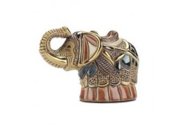 Elefant din ceramica, pictat manual